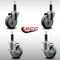 Service Caster 4'' SS Gray Poly Wheel Swivel 1'' Expanding Stem Caster Set 2 Brakes, 4PK SCC-SSEX20S414-PPUB-2-TLB-2-1 - alternate 2